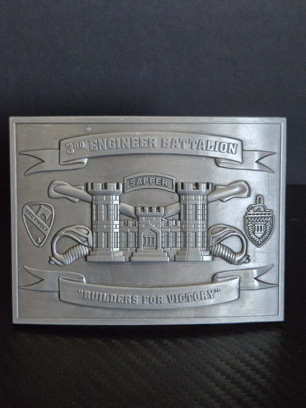 3rd Engineer Battalion Belt Buckle - Sapper - Builders For Victory